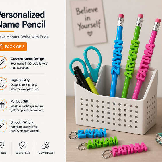 Personalized 3D Name Pencil ✏️
